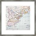 Map Of The Colonies Of North America At The Time Of The Declaration Of Independence Framed Print