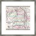Map Of Utah And New Mexico Framed Print
