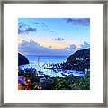 Marigot Bay Sunset Saint Lucia Caribbean Framed Print