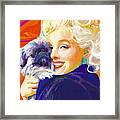 Marilyn 3 With Dog Framed Print