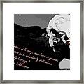 Marilyn Monroe Imperfection Is Beauty Framed Print