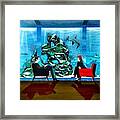 Marinelife Observing Couple Sitting In Chairs Framed Print