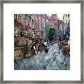 Marjacka Street Gdansk With Impressionistic Feeling Framed Print