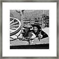 Mark Slade And Cameron Mitchell The High Chaparral Set Old Tucson Arizona 1969 Framed Print