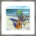 Martin Goes To The Beach Framed Print
