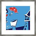 Mary Poppins Flying In Venice Skyline Framed Print