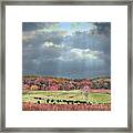Maryland Farm With Autumn Colors And Approaching Storm Framed Print