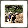 Masai Hut Framed Print