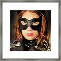 Mask Of A Cat Woman Framed Print