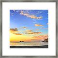 Matala Bay Sunset Framed Print