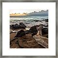 Maui Beach Sunset Framed Print