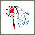 Mauritania Under A Magnifying Glass Framed Print