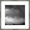 May Showers 2 In Bw - Lightning Thunderstorm 5-10-2011 Boulder C Framed Print