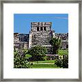 Mayan Temples At Tulum, Mexico Framed Print