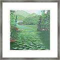 Mckenzie And Haystack Mountains From Lower Saranac Lake Framed Print
