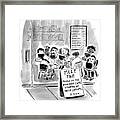 Meet The People In The Bookstore Cafe Framed Print