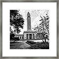 Memorial Tower In The Spring - Lsu Bw Framed Print