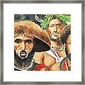 Men From New Guinea Framed Print