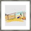 Men On Beach Framed Print