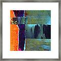 Meridian Abstract Collage Framed Print