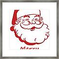 Merry Christmas Santa Claus Vertical Framed Print