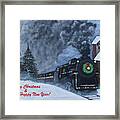 Merry Christmas Train Framed Print