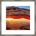 Mesa Arch At Dawn Framed Print