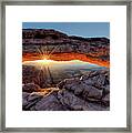 Mesa Arch Sunburst Moab Utah Framed Print