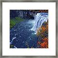 Mesa Falls In The Fall Framed Print
