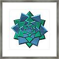 Metallic Blue And Green 3-d Look Gift Bow Framed Print