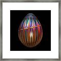 Metallic Christmas Egg Framed Print