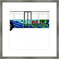 Metro Bus Curbside View Of Bus Mural  Project Clear Color Sketch Framed Print
