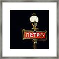 Metro - Paris France Framed Print