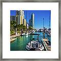 Miami Beach Marina 4631 Framed Print