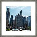 Michigan Avenue Bridge And Skyline Chicago Framed Print