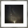 Milky Way At Pemaquid Light Framed Print