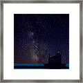 Milky Way Lighthouse Framed Print