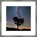 Milky Way, Mars And Heart Tree Framed Print