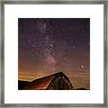 Milky Way Over Boxley Barn Framed Print