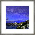 Milky Way Over Crater Lake Framed Print