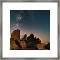 Milky Way Over Grand Canyon Rocks Framed Print