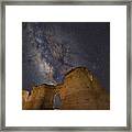 Milky Way Over Monument Rocks Framed Print