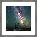 Milky Way Over Sands Beach - Acadia Framed Print