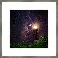 Milky Way Over The Sanibel Lighthouse Framed Print