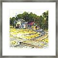 Mill Near Riverside Framed Print