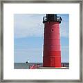 Milwaukee Harbor Lighthouse Framed Print