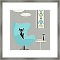Mini Mobile Turquoise And Green Framed Print