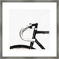 Minimalist Bicycle Painting Framed Print