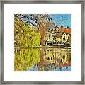 Minnewater Lake In Bruges Belgium Framed Print