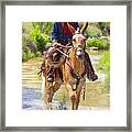 Miss Aleto And The Cowboy Iv Framed Print